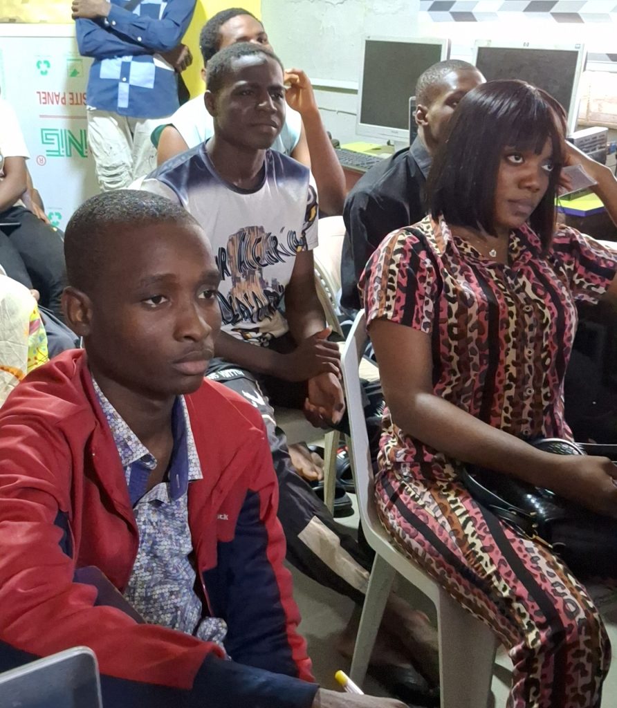Students at the Florintech Computer College Ojo one day tech seminar.